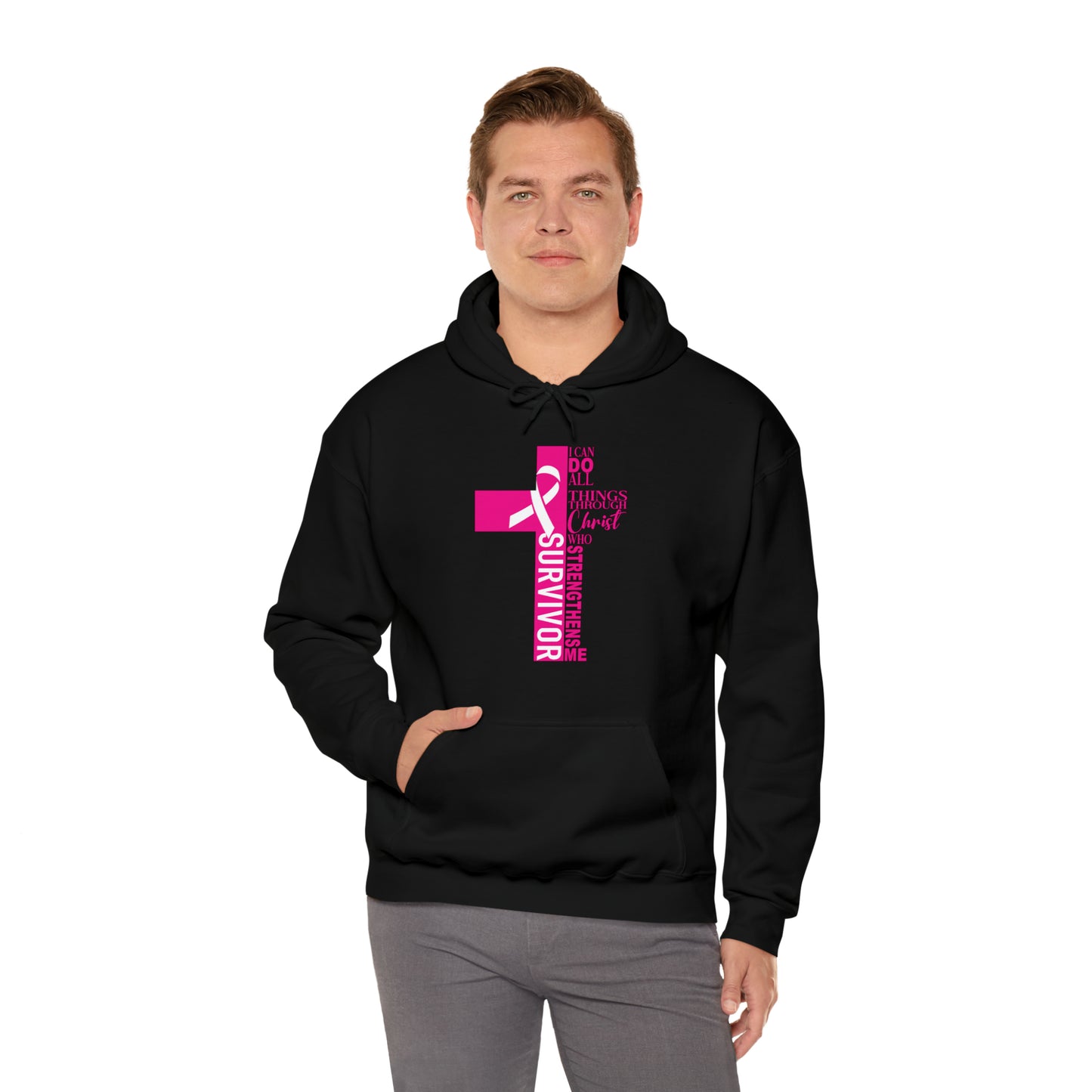 Breast Cancer Survivor Cross Hoodie