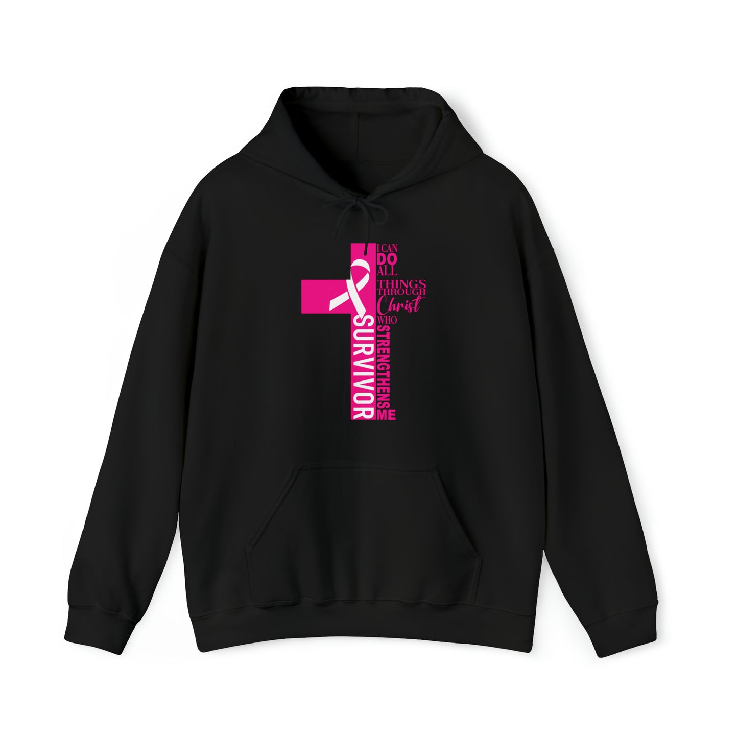 Breast Cancer Survivor Cross Hoodie