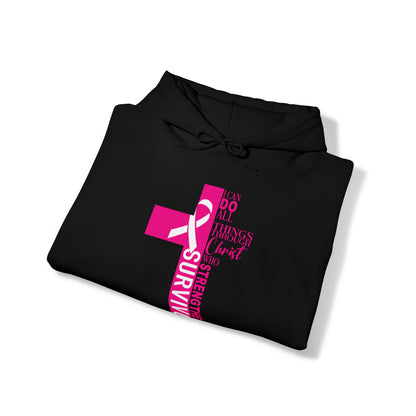 Breast Cancer Survivor Cross Hoodie