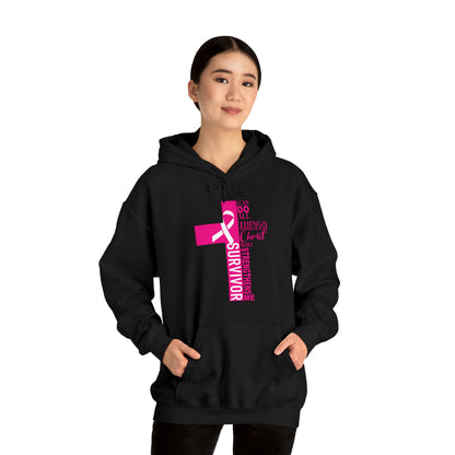 Breast Cancer Survivor Cross Hoodie