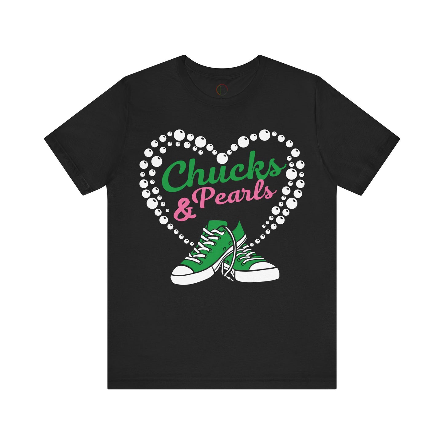 Chuck & Pearls - Green & Pink AKA Tee