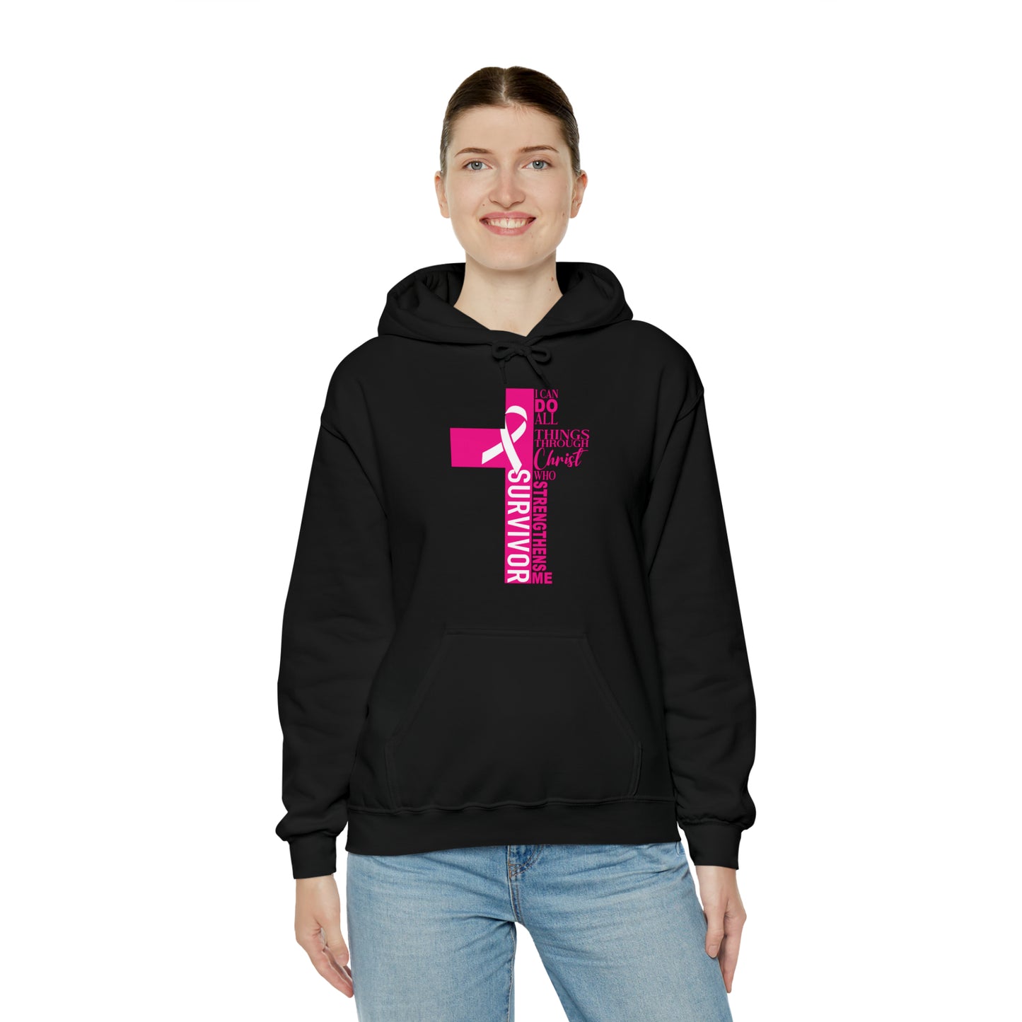 Breast Cancer Survivor Cross Hoodie