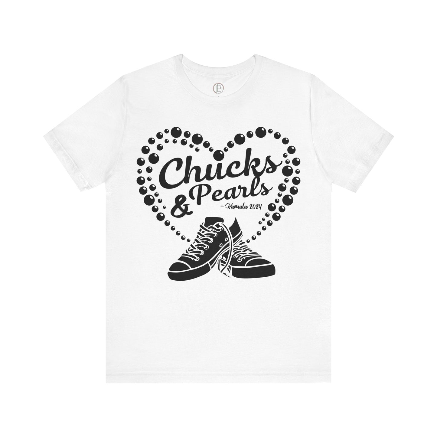 Chuck & Pearls - Kamala 2024 - Black & White Tee