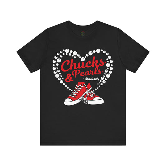 Chuck & Pearls - Kamala 2024 - Red & White Tee