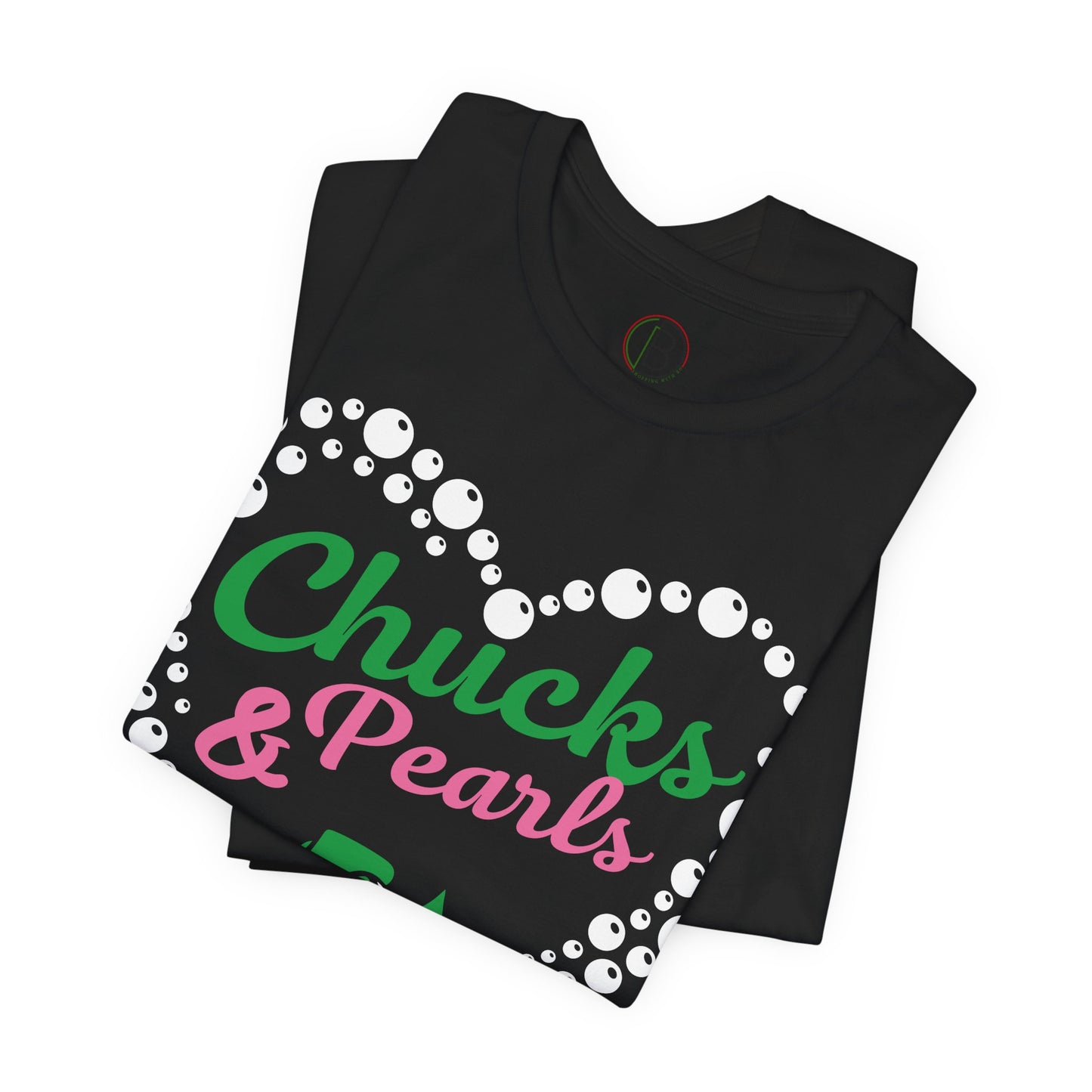 Chuck & Pearls - Green & Pink AKA Tee