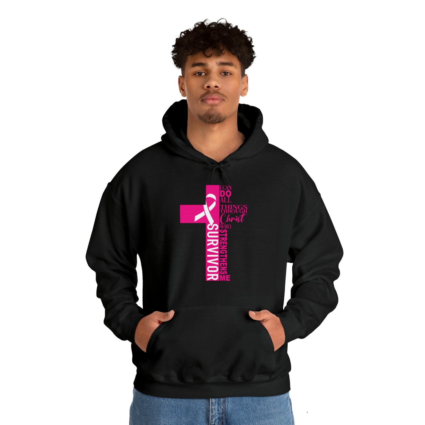 Breast Cancer Survivor Cross Hoodie